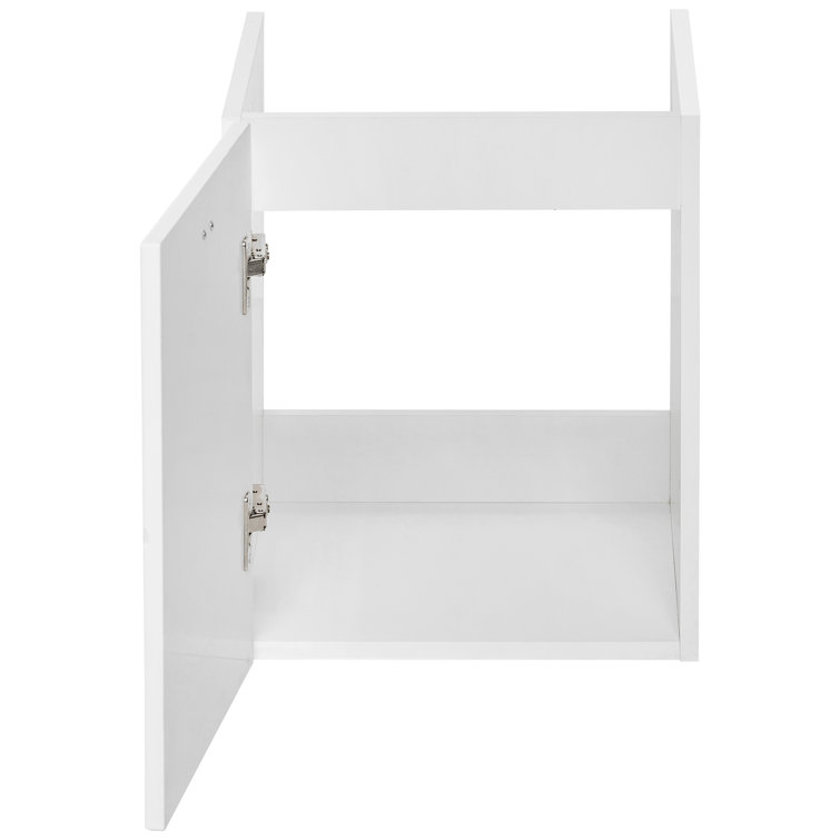 Ebern Designs Emane 40Cm Wall Mounted Single Bathroom Vanity Base Only in White Wayfair.co.uk
